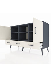 Kronos Konsol 6 Raflı 3 Çekmeceli 3 Kapaklı 132x59x83 - S606M023V13C