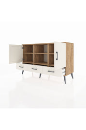 Kronos Konsol 6 Raflı 3 Çekmeceli 3 Kapaklı 132x59x83 - S606M023V22C