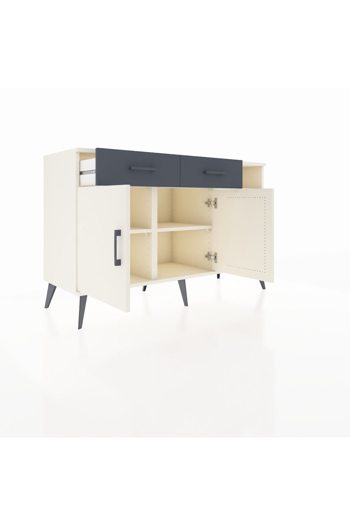 Kronos Konsol 5 Raflı 2 Çekmeceli 2 Kapaklı 132x59x83 - S606M024V05C