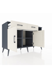 Kronos Konsol 5 Raflı 2 Çekmeceli 2 Kapaklı 132x59x83 - S606M024V13C