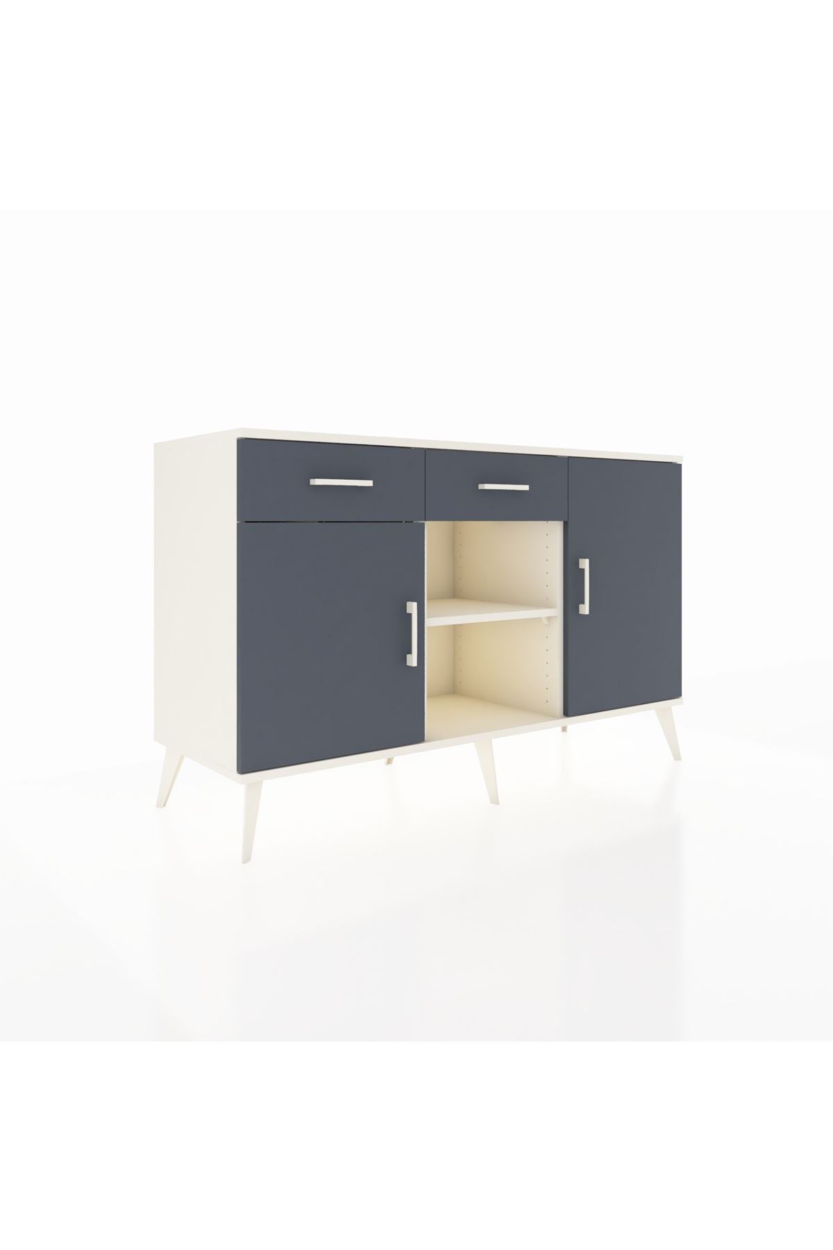 Kronos Konsol 3 Raflı 2 Çekmeceli 3 Kapaklı 132x59x83 - S606M025V08C