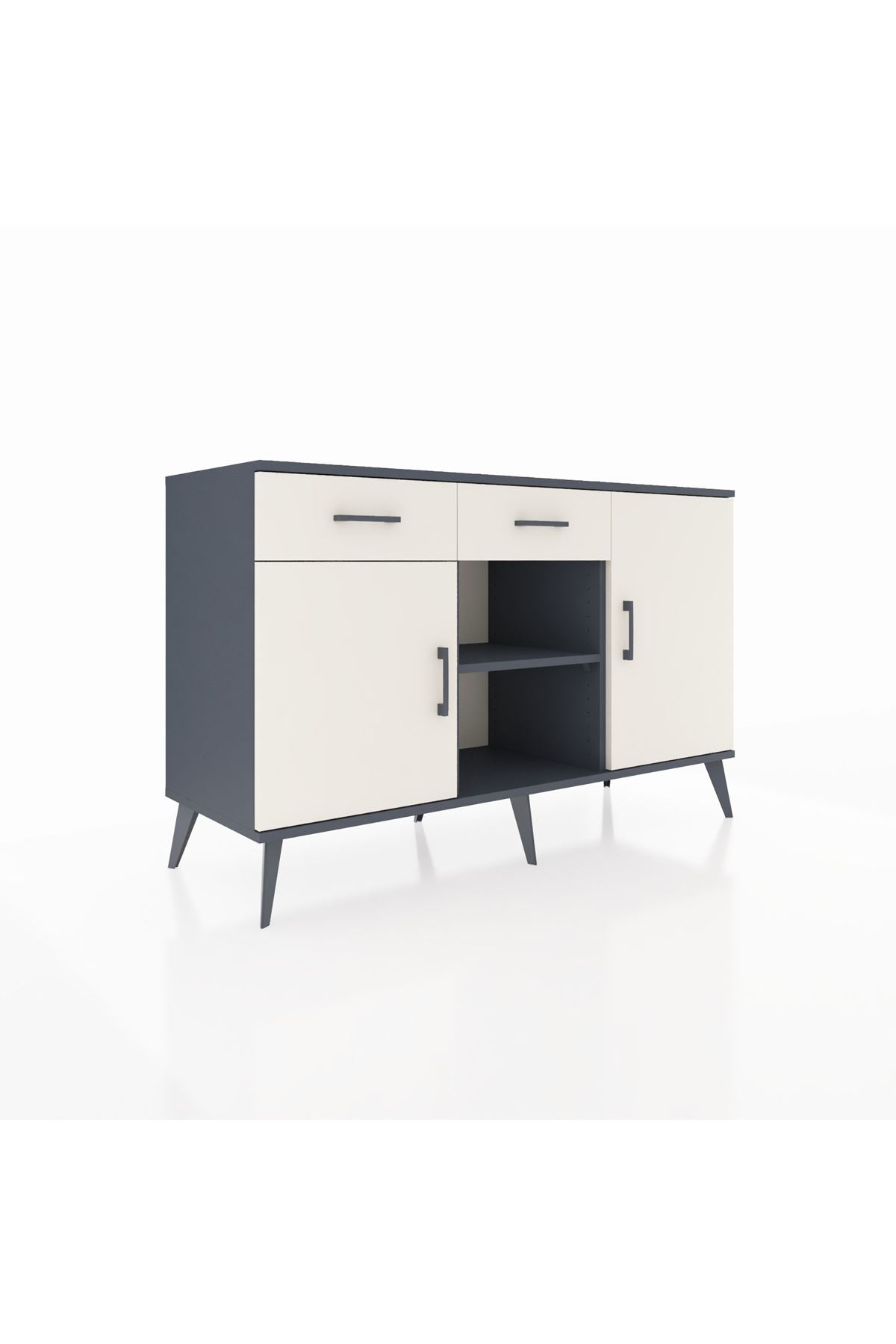 Kronos Konsol 3 Raflı 2 Çekmeceli 3 Kapaklı 132x59x83 - S606M025V13C
