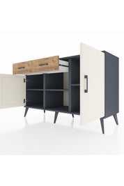 Kronos Konsol 3 Raflı 2 Çekmeceli 3 Kapaklı 132x59x83 - S606M025V15C