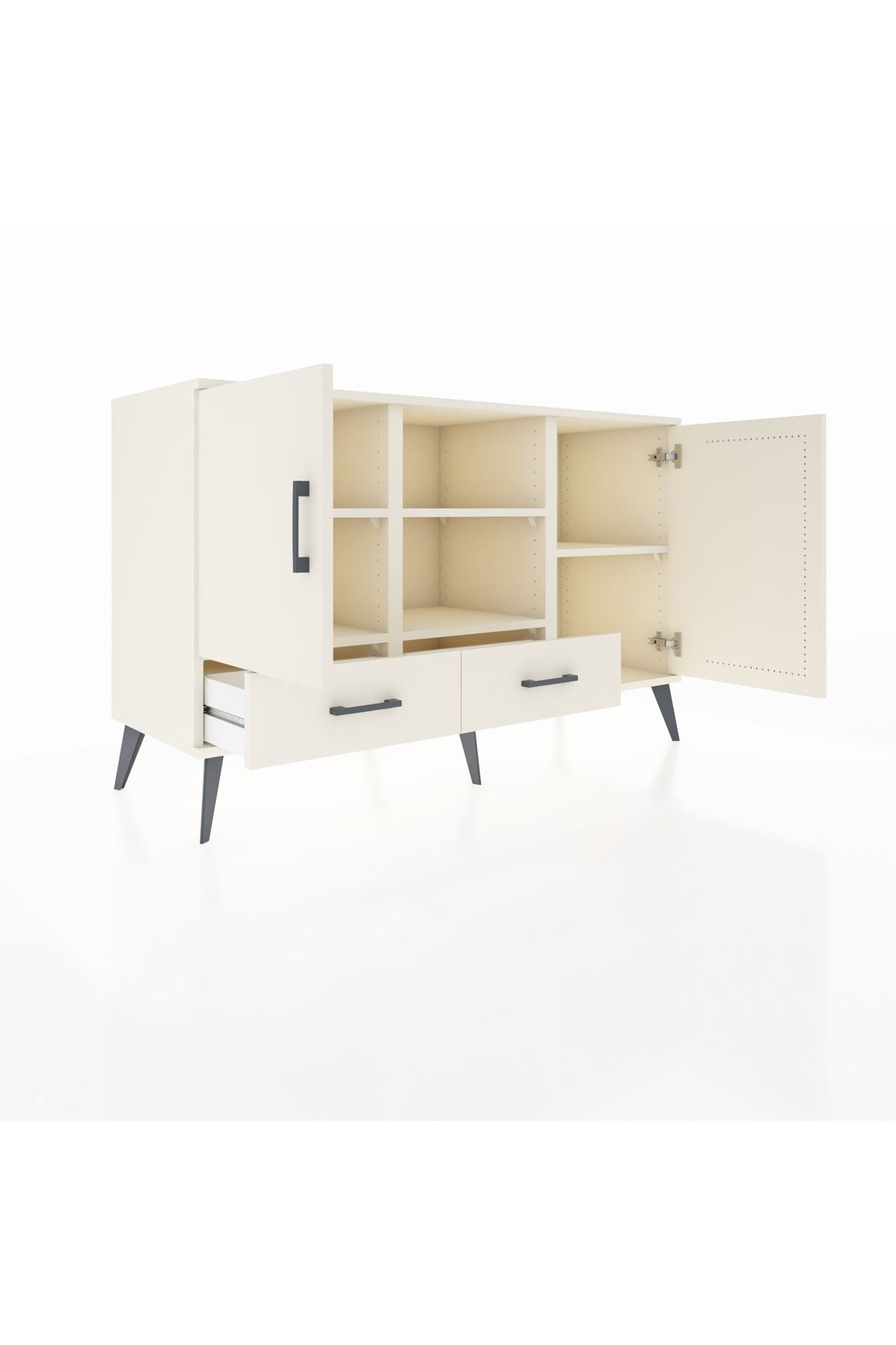 Kronos Konsol 5 Raflı 2 Çekmeceli 3 Kapaklı 132x59x83 - S606M026V04C