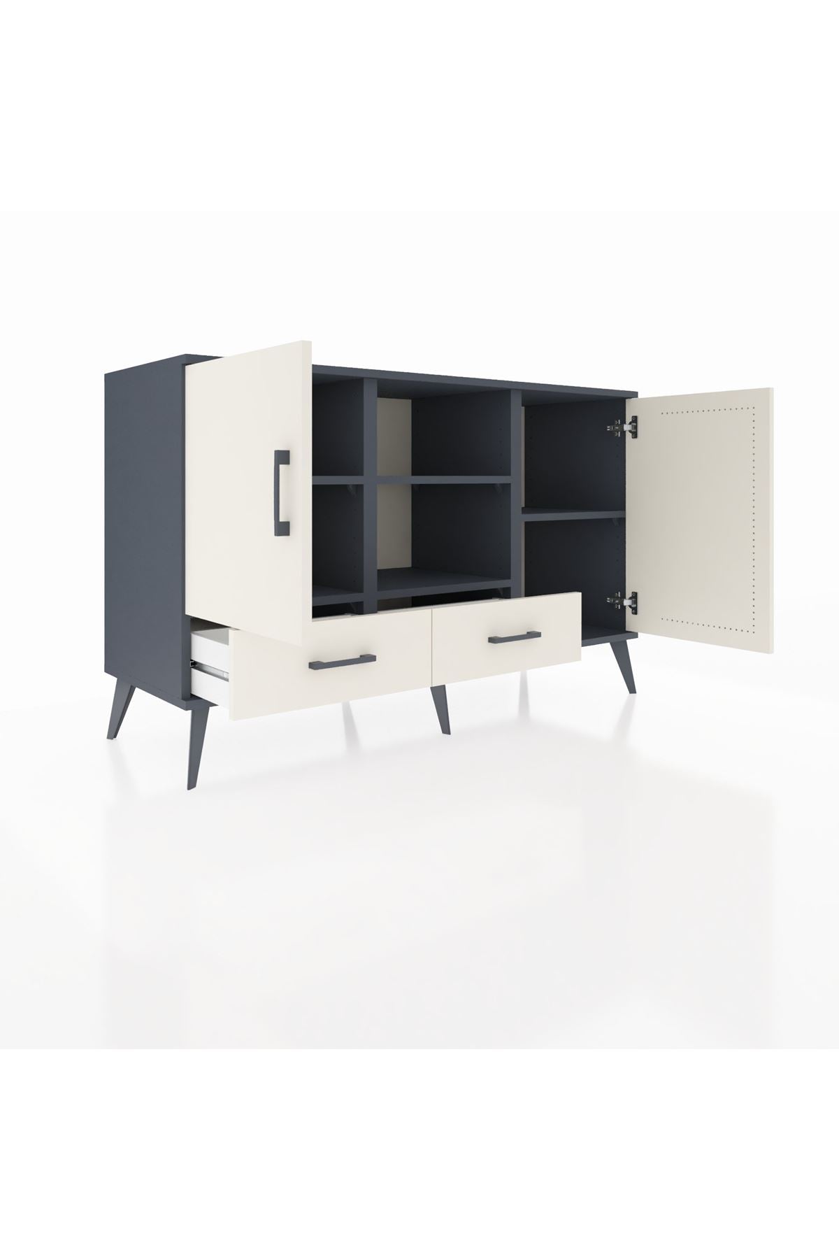 Kronos Konsol 5 Raflı 2 Çekmeceli 3 Kapaklı 132x59x83 - S606M026V13C