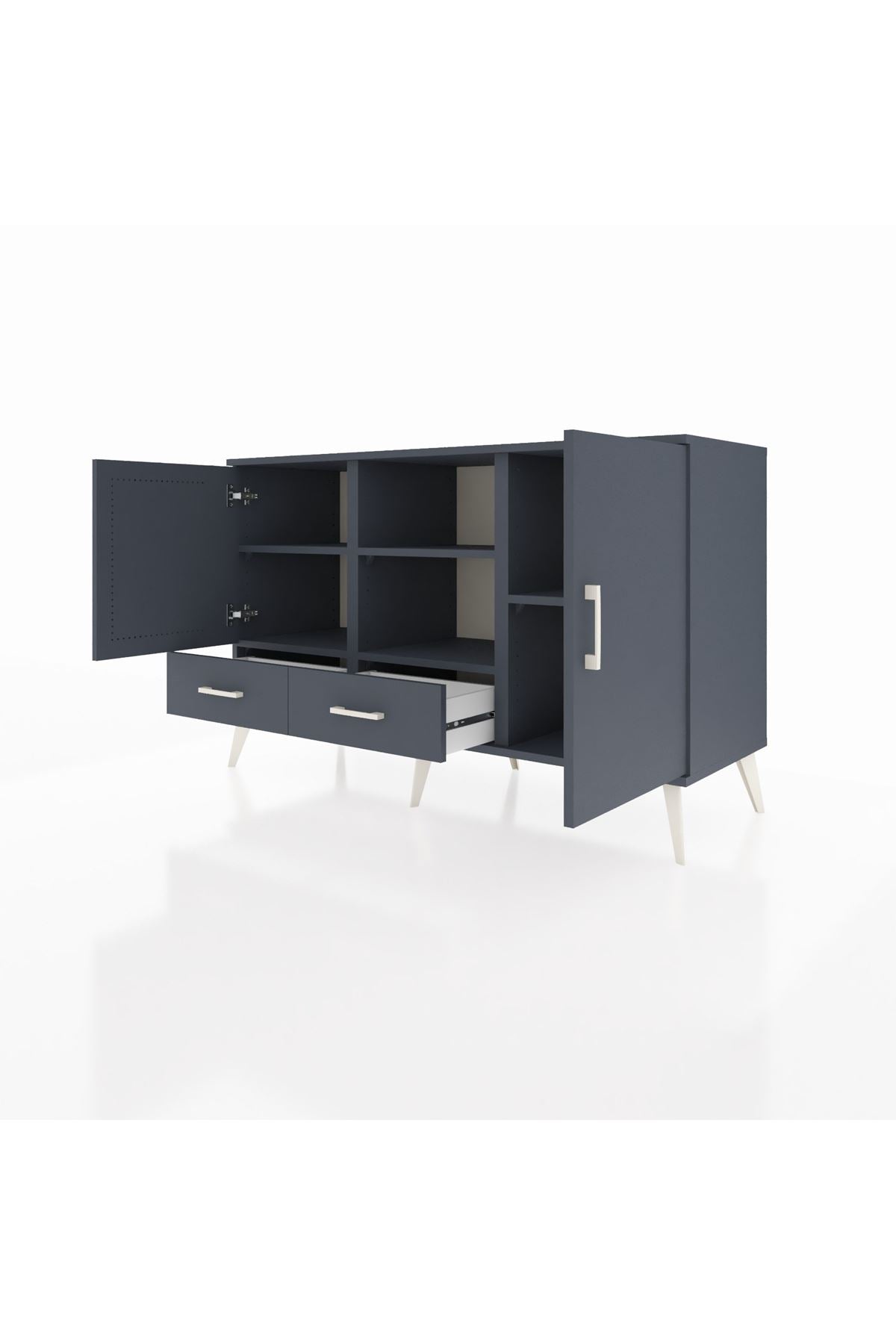 Kronos Konsol 5 Raflı 2 Çekmeceli 3 Kapaklı 132x59x83 - S606M026V17C