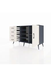 Kronos Konsol 4 Raflı 4 Çekmeceli Tek Kapaklı 132x59x83 - S606M027V13C