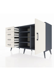 Kronos Konsol 4 Raflı 4 Çekmeceli Tek Kapaklı 132x59x83 - S606M027V13C