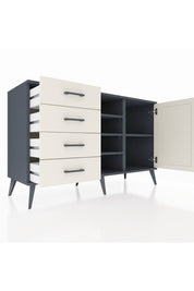 Kronos Konsol 4 Raflı 4 Çekmeceli Tek Kapaklı 132x59x83 - S606M027V13C