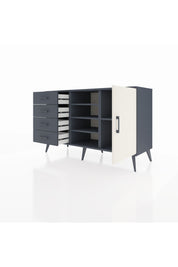 Kronos Konsol 4 Raflı 4 Çekmeceli Tek Kapaklı 132x59x83 - S606M027V14C