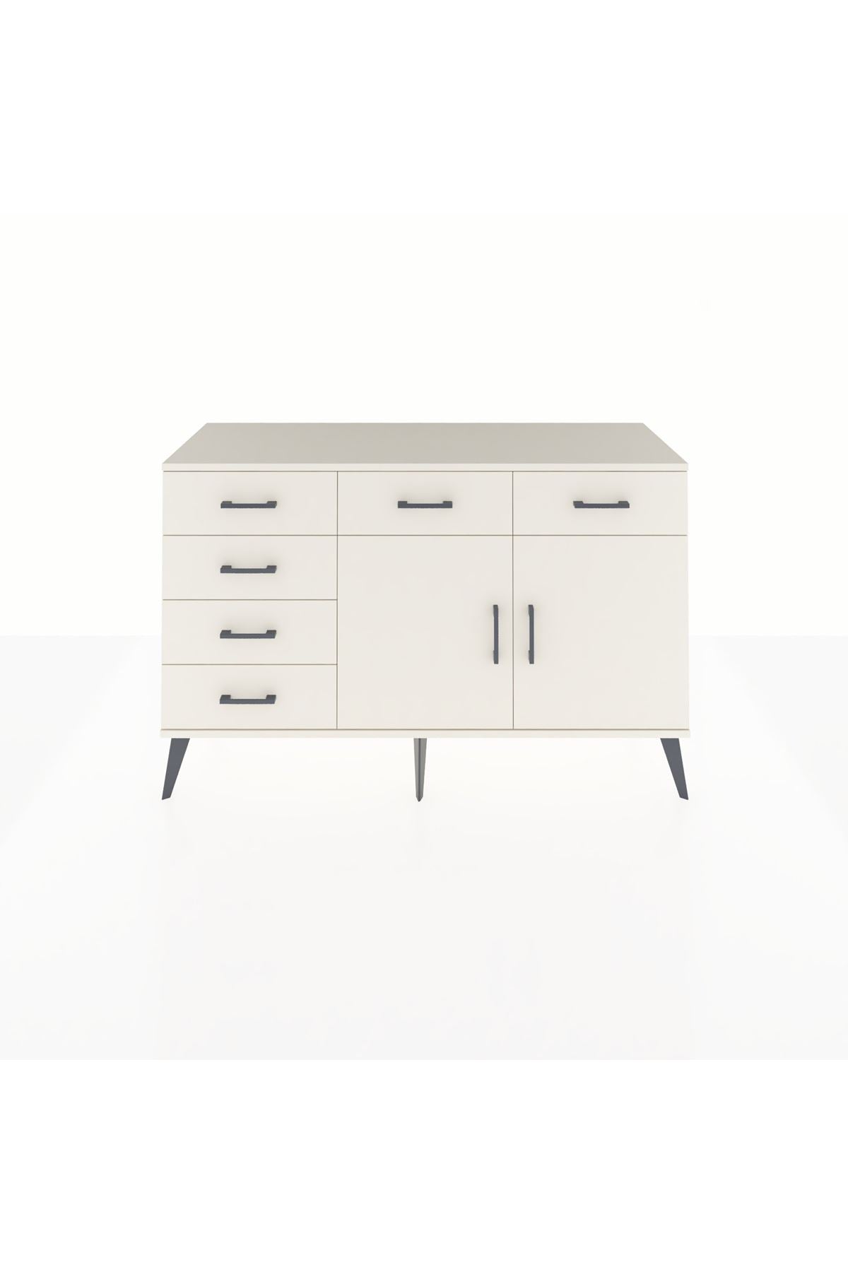 Kronos Konsol 2 Raflı 6 Çekmeceli 2 Kapaklı 132x59x83 - S606M028V04C