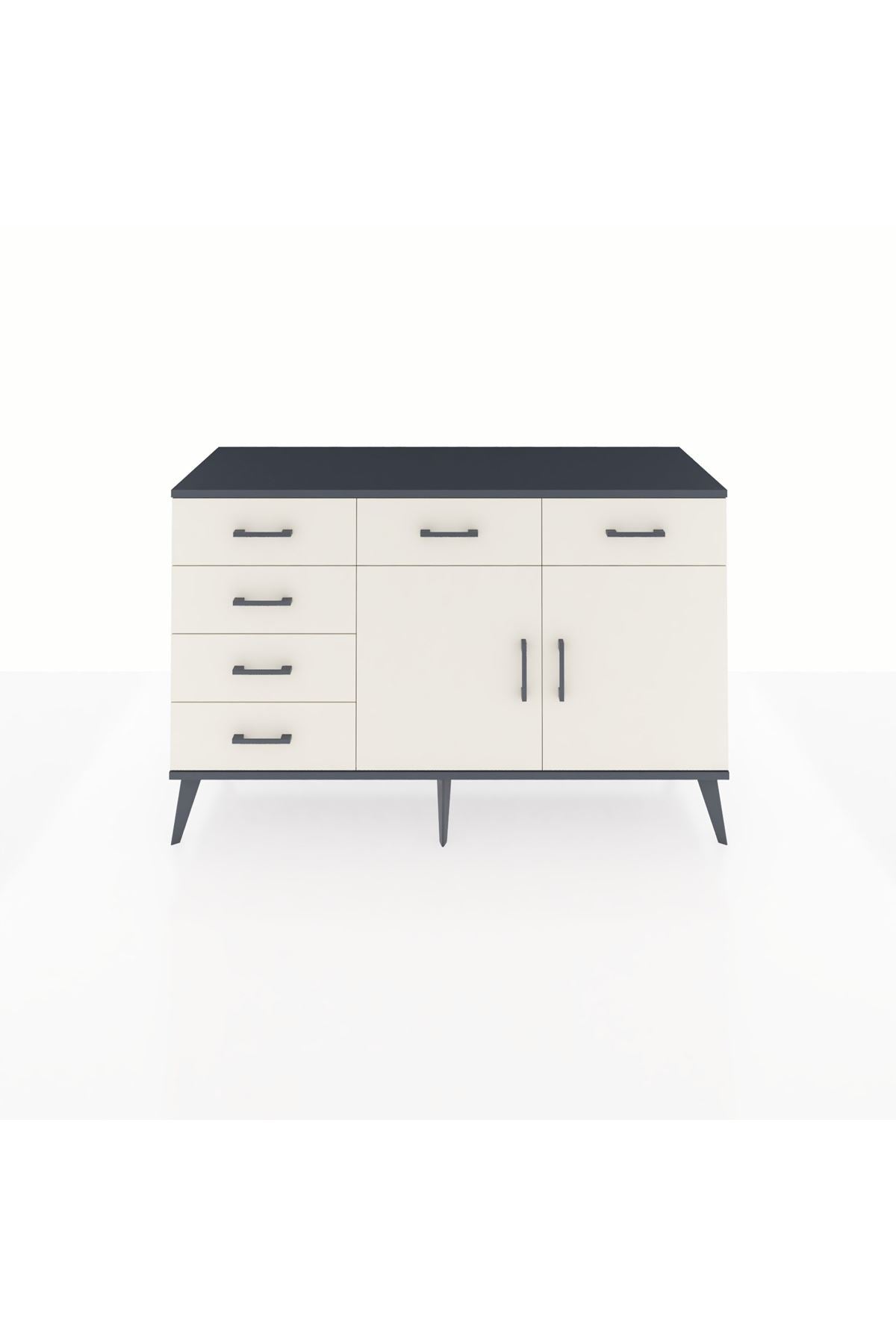 Kronos Konsol 2 Raflı 6 Çekmeceli 2 Kapaklı 132x59x83 - S606M028V13C