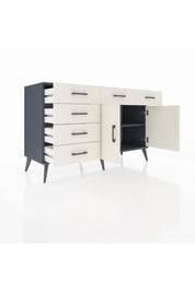 Kronos Konsol 2 Raflı 6 Çekmeceli 2 Kapaklı 132x59x83 - S606M028V13C