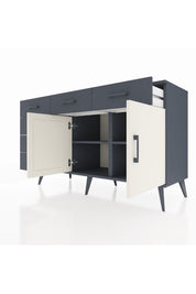 Kronos Konsol 2 Raflı 6 Çekmeceli 2 Kapaklı 132x59x83 - S606M028V14C