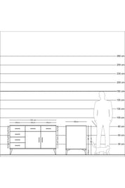 Kronos Konsol 2 Raflı 6 Çekmeceli 2 Kapaklı 132x59x83 - S606M028V18C