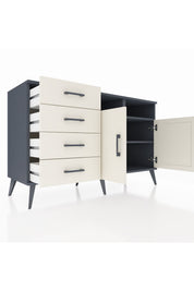 Kronos Konsol 4 Raflı 4 Çekmeceli 2 Kapaklı 132x59x83 - S606M029V13C