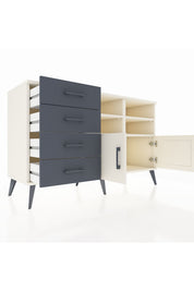 Kronos Konsol 4 Raflı 4 Çekmeceli 2 Kapaklı 132x59x83 - S606M030V05C