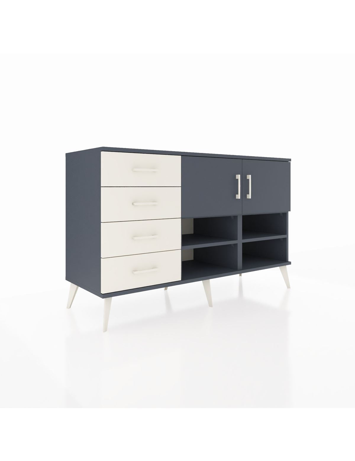 Kronos Konsol 4 Raflı 4 Çekmeceli 2 Kapaklı 132x59x83 - S606M031V16C