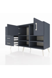 Kronos Konsol 4 Raflı 4 Çekmeceli 2 Kapaklı 132x59x83 - S606M031V17C