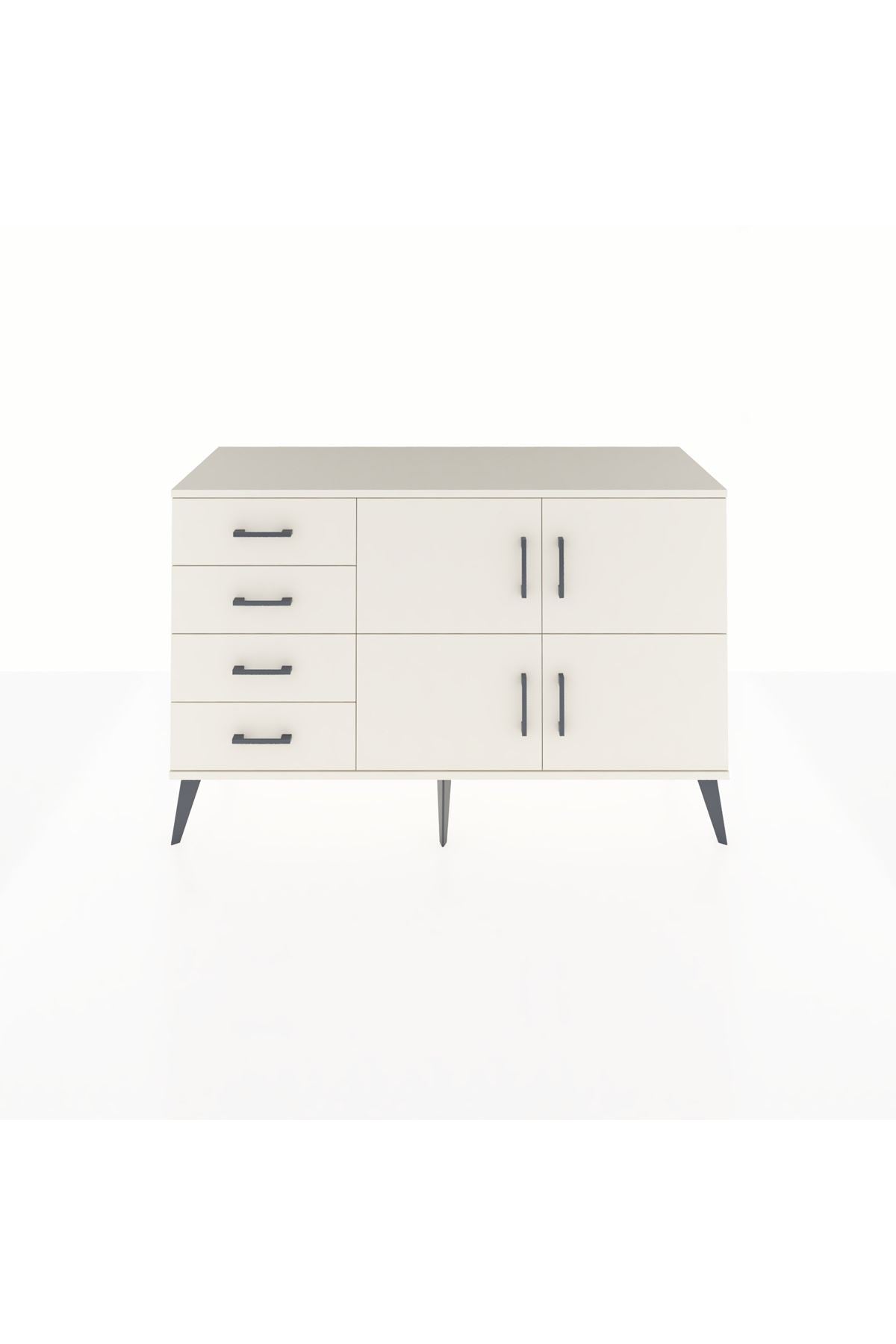 Kronos Konsol 2 Raflı 4 Çekmeceli 4 Kapaklı 132x59x83 - S606M032V04C