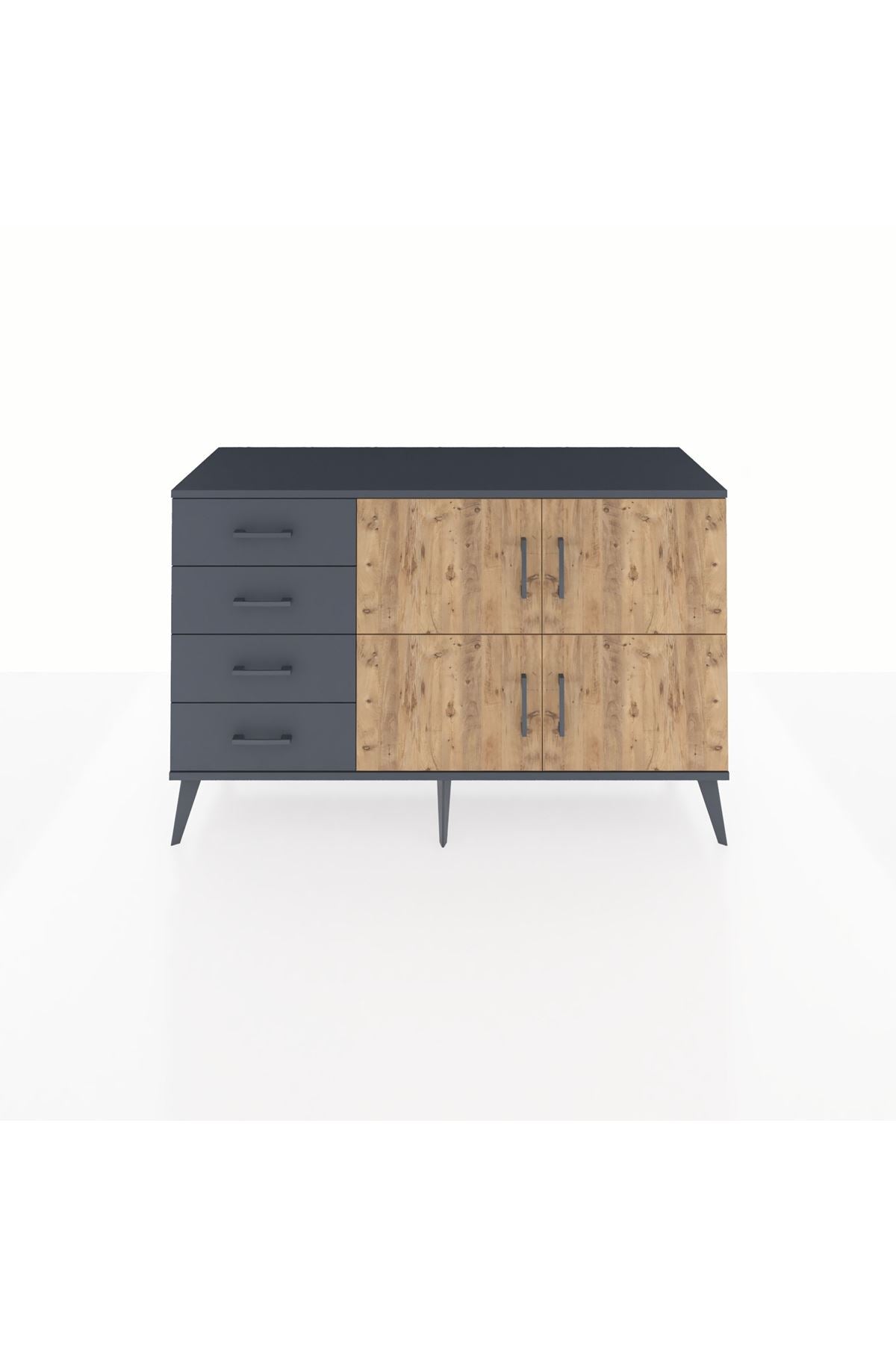 Kronos Konsol 2 Raflı 4 Çekmeceli 4 Kapaklı 132x59x83 - S606M032V11C
