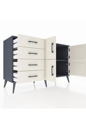 Kronos Konsol 2 Raflı 4 Çekmeceli 4 Kapaklı 132x59x83 - S606M032V13C