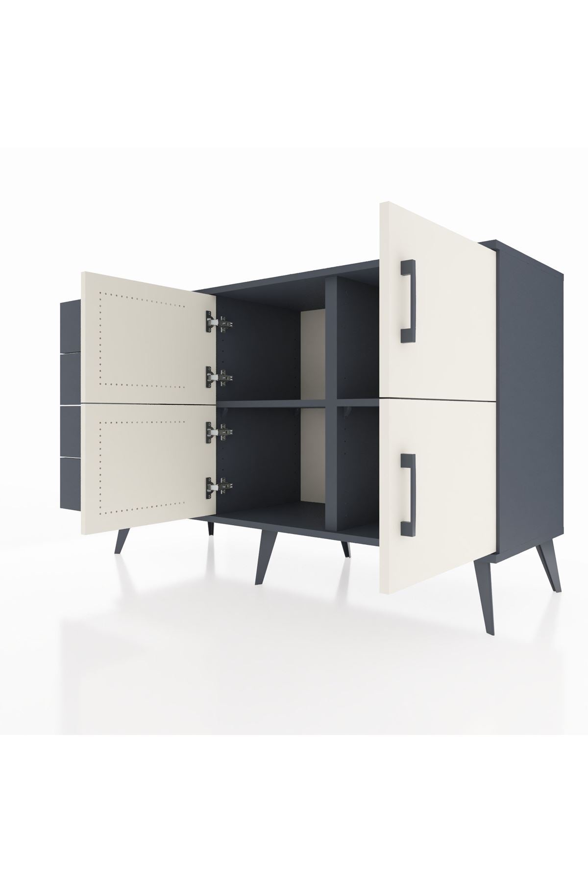 Kronos Konsol 2 Raflı 4 Çekmeceli 4 Kapaklı 132x59x83 - S606M032V14C