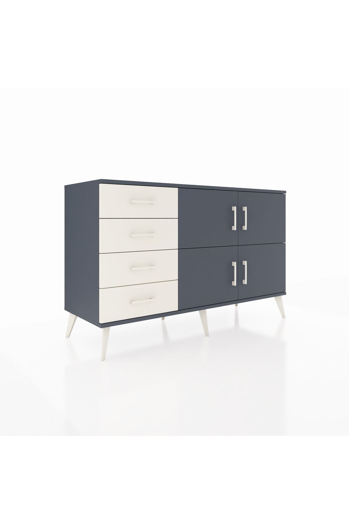 Kronos Konsol 2 Raflı 4 Çekmeceli 4 Kapaklı 132x59x83 - S606M032V16C