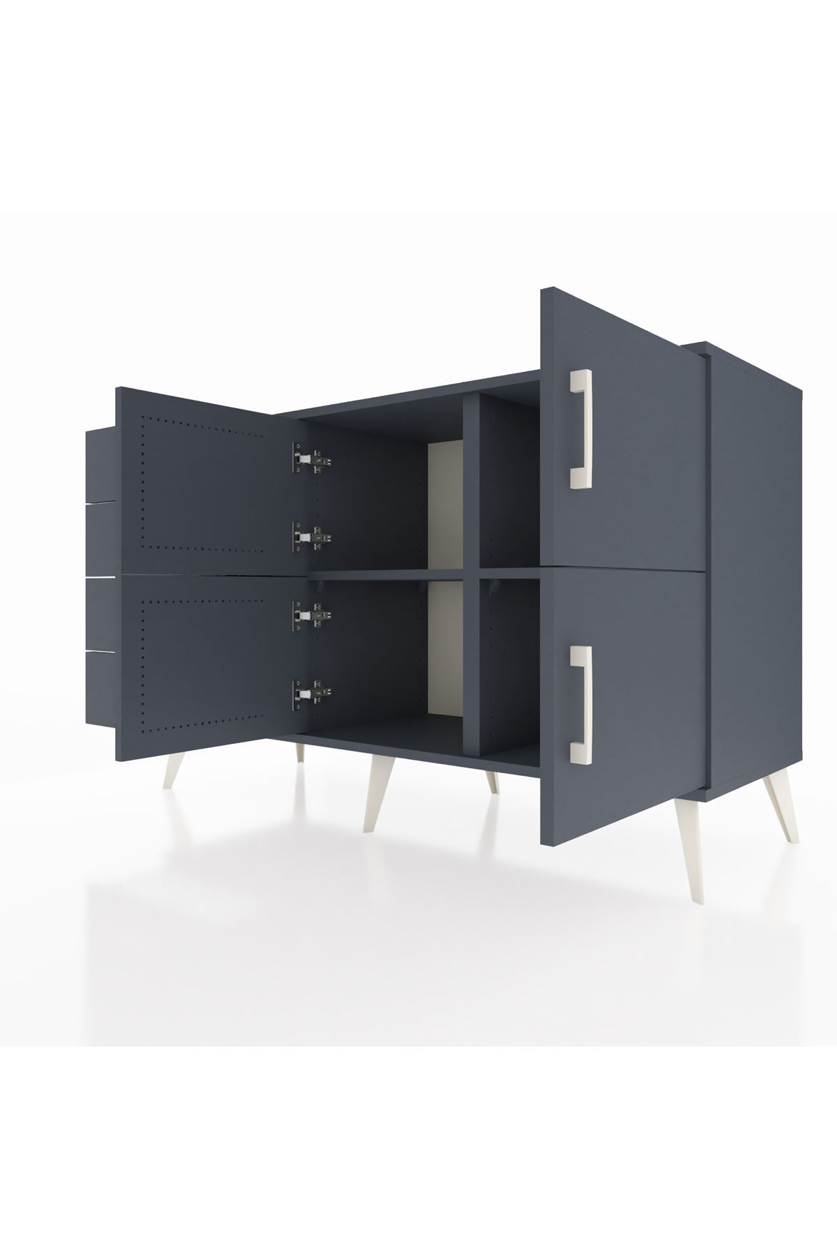 Kronos Konsol 2 Raflı 4 Çekmeceli 4 Kapaklı 132x59x83 - S606M032V17C