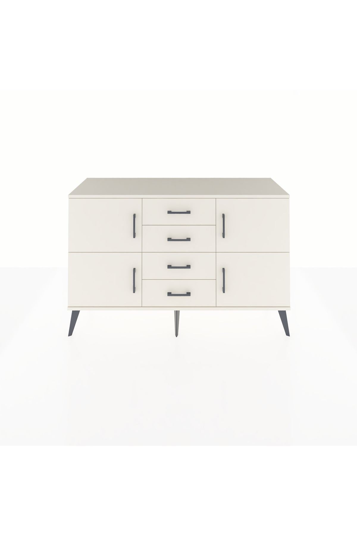 Kronos Konsol 2 Raflı 4 Çekmeceli 4 Kapaklı 132x59x83 - S606M033V04C