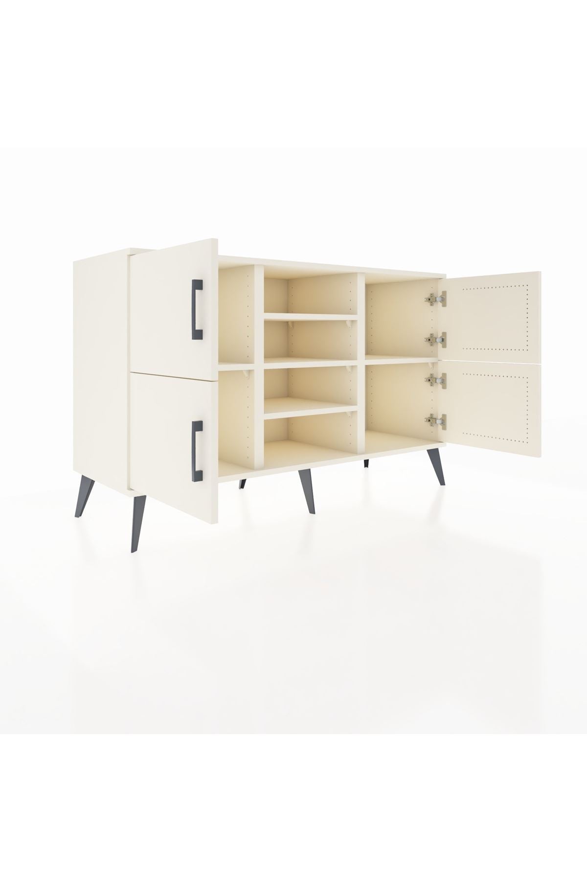 Kronos Konsol 5 Raflı 4 Kapaklı 132x59x83 - S606M034V04C