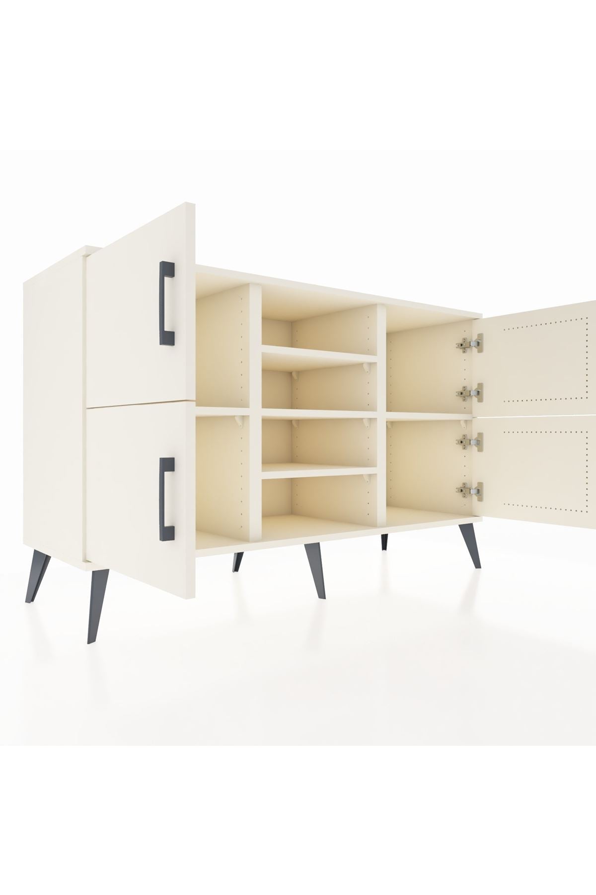 Kronos Konsol 5 Raflı 4 Kapaklı 132x59x83 - S606M034V04C