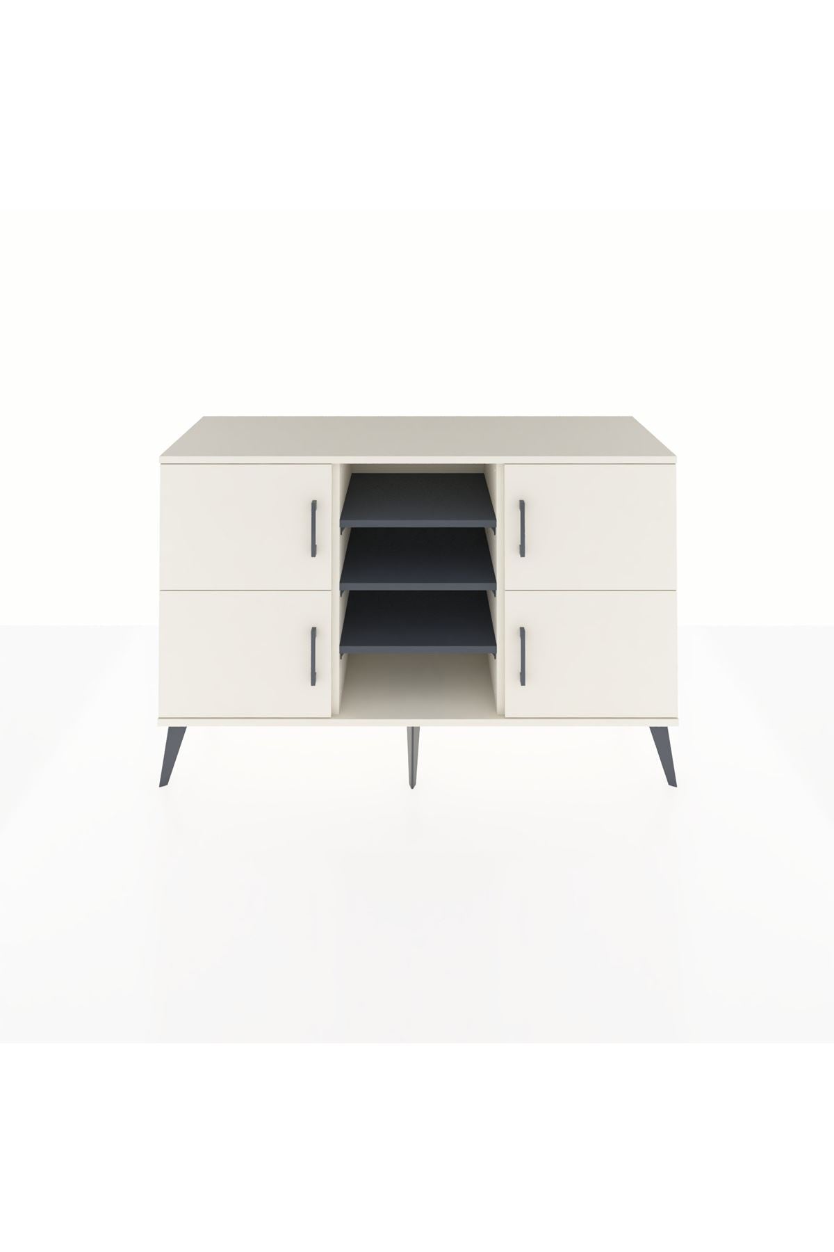 Kronos Konsol 5 Raflı 4 Kapaklı 132x59x83 - S606M034V05C