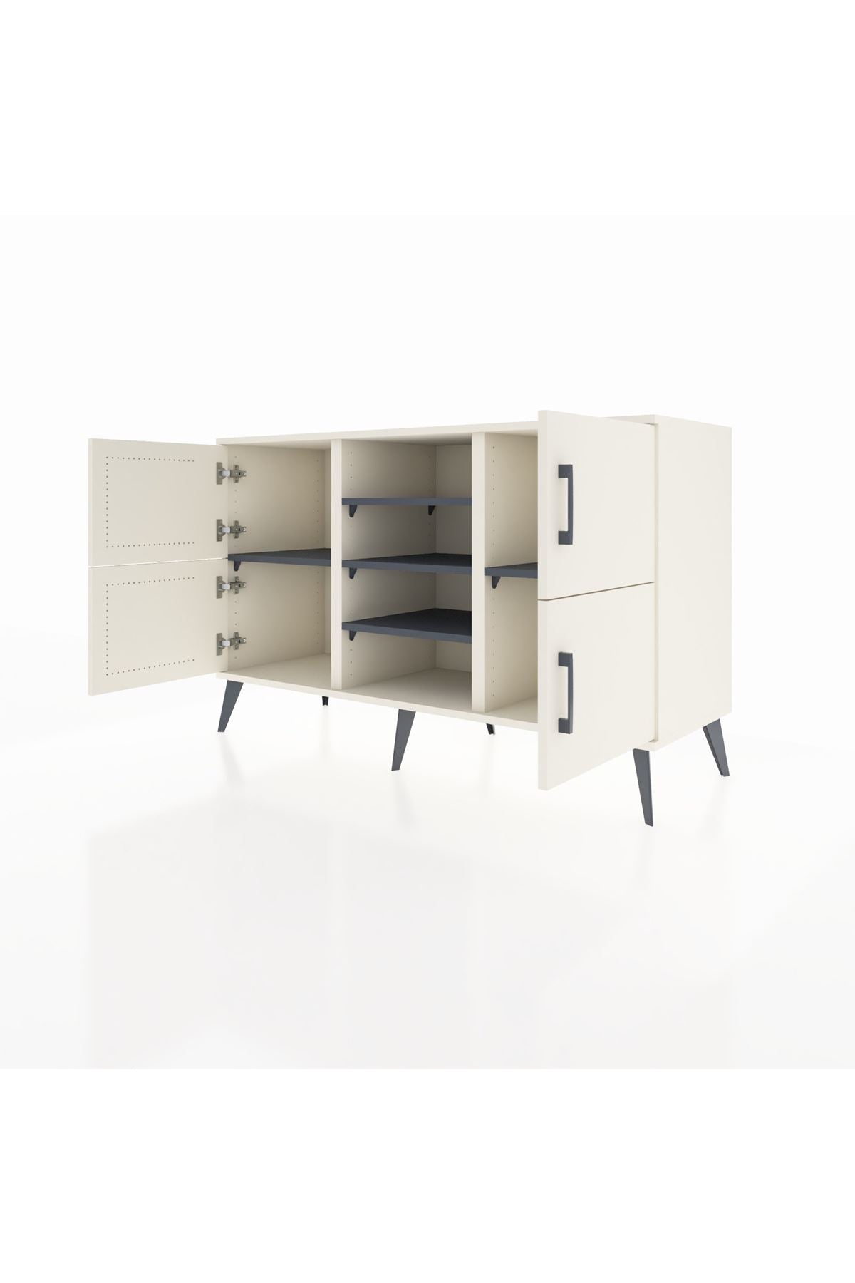 Kronos Konsol 5 Raflı 4 Kapaklı 132x59x83 - S606M034V05C