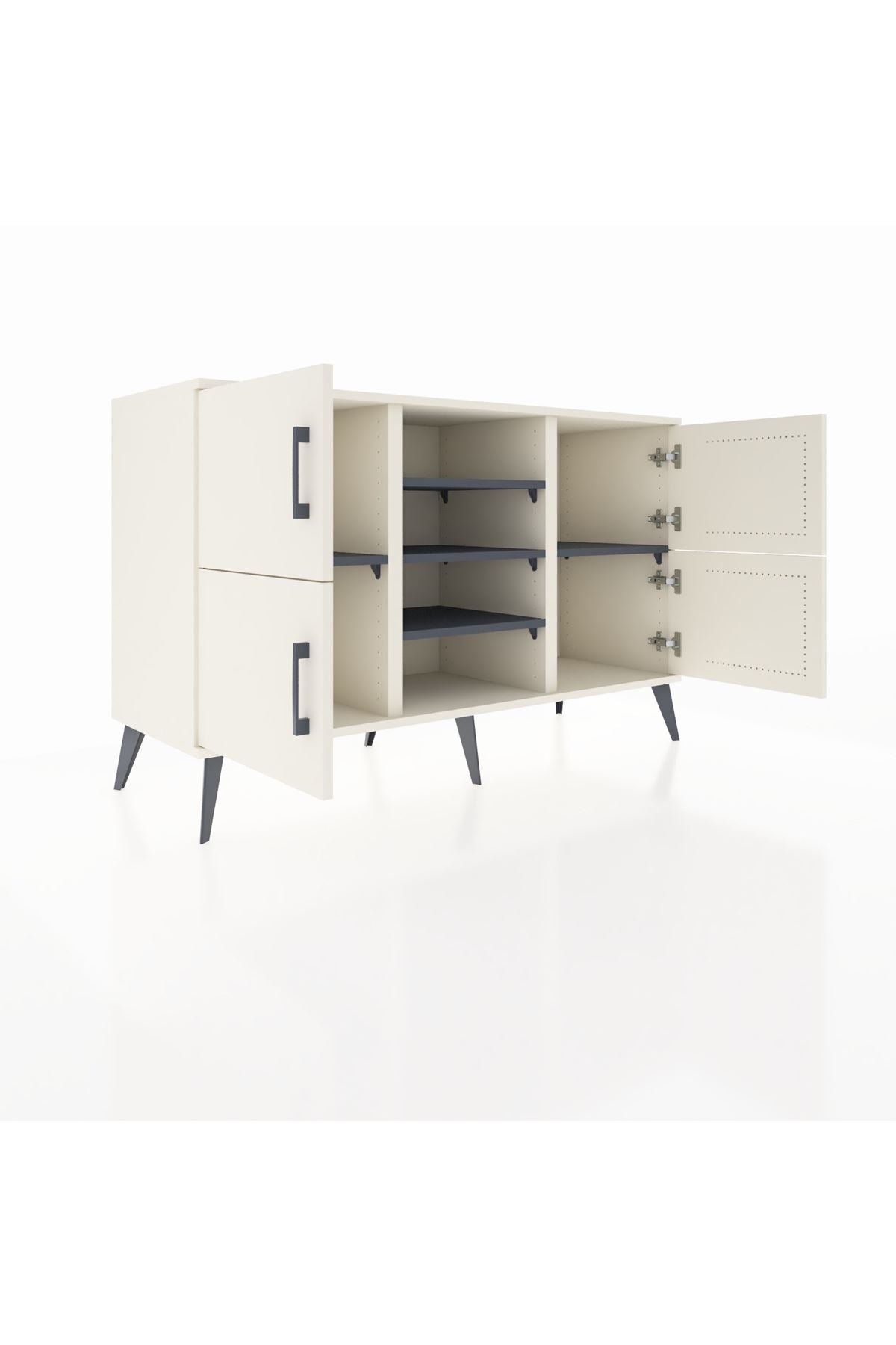 Kronos Konsol 5 Raflı 4 Kapaklı 132x59x83 - S606M034V05C