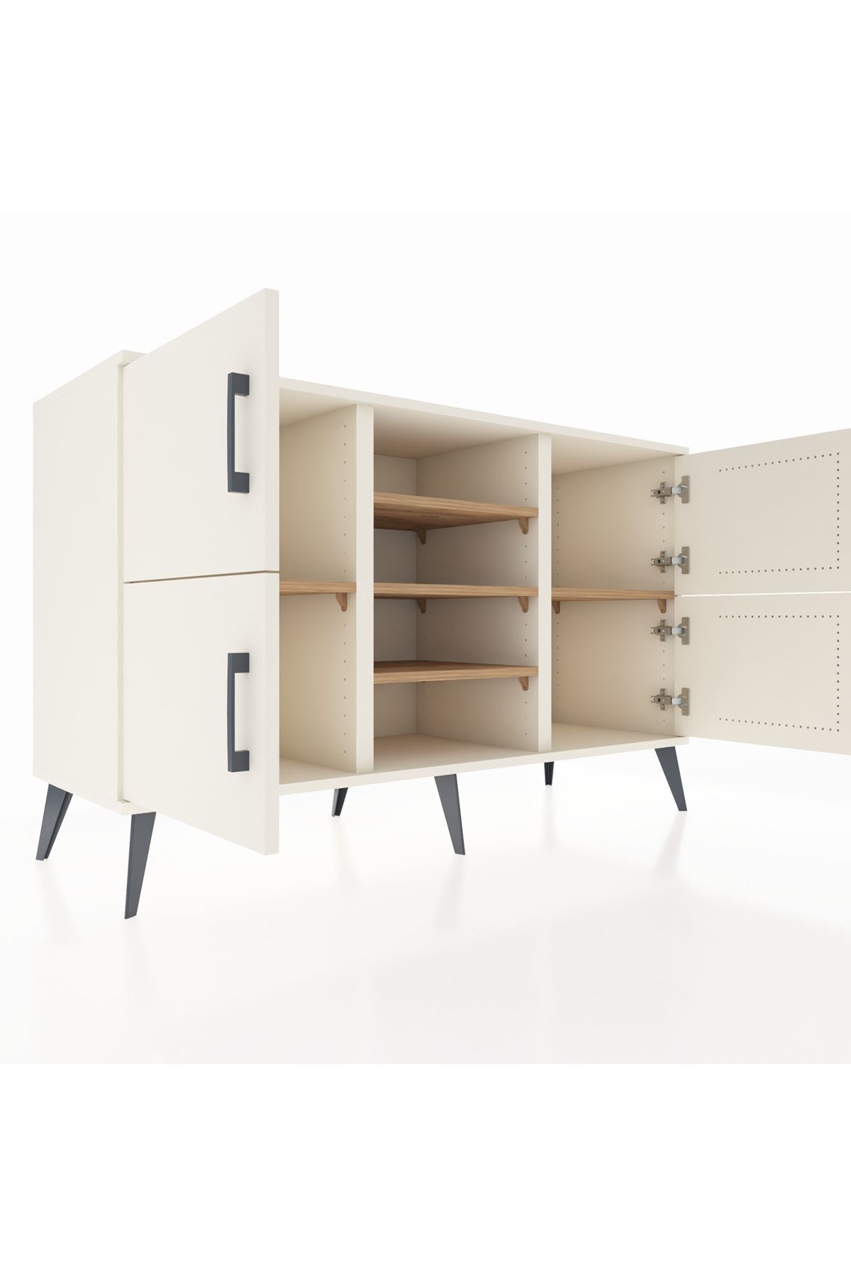 Kronos Konsol 5 Raflı 4 Kapaklı 132x59x83 - S606M034V06C