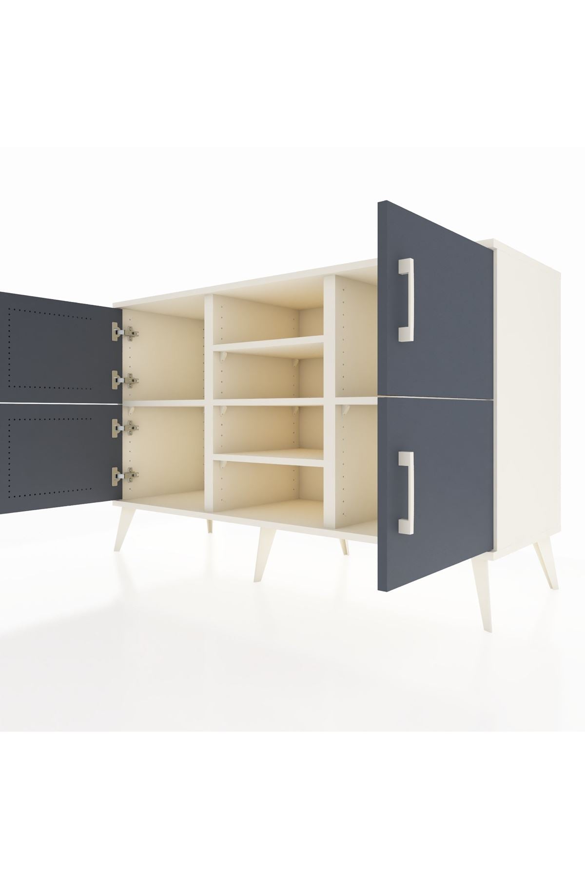 Kronos Konsol 5 Raflı 4 Kapaklı 132x59x83 - S606M034V07C