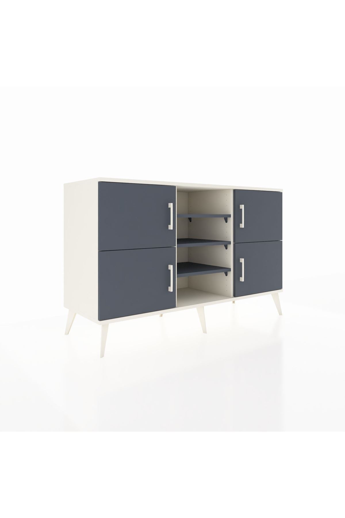Kronos Konsol 5 Raflı 4 Kapaklı 132x59x83 - S606M034V08C
