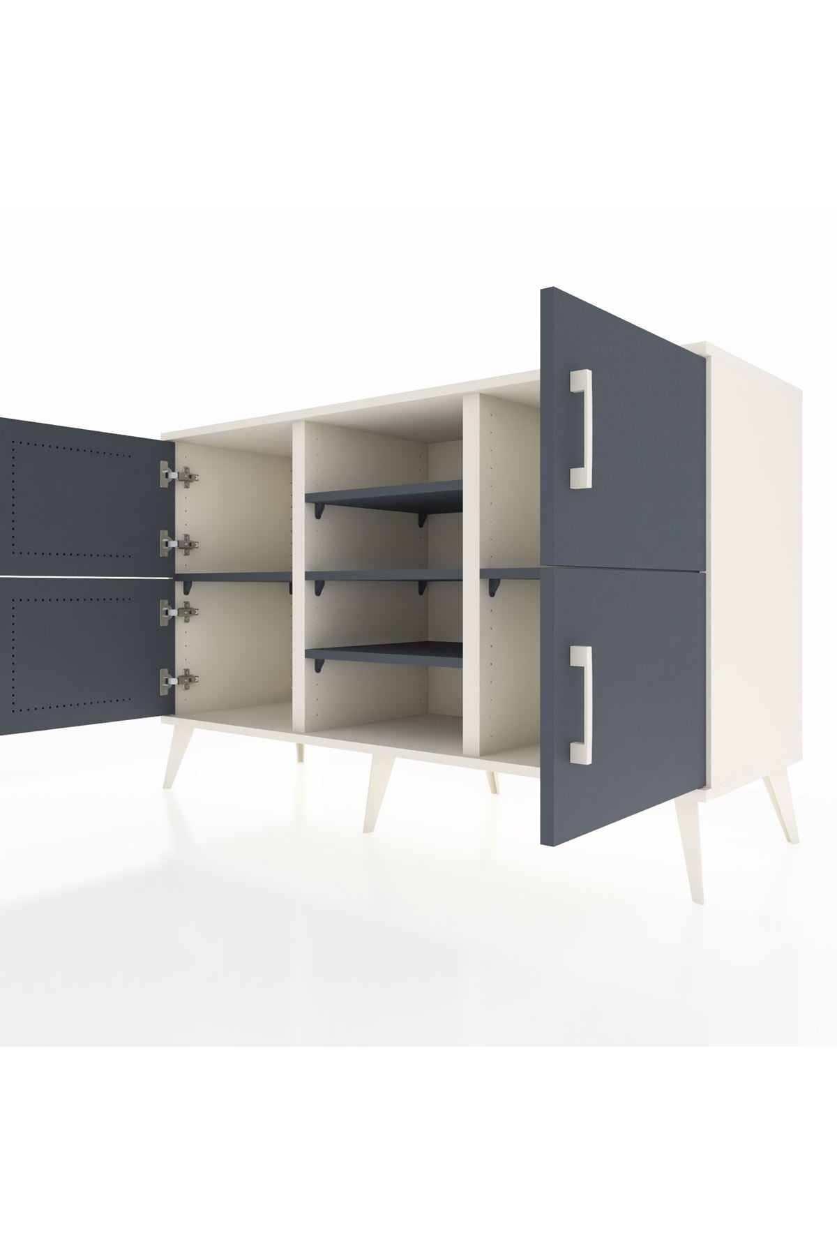 Kronos Konsol 5 Raflı 4 Kapaklı 132x59x83 - S606M034V08C