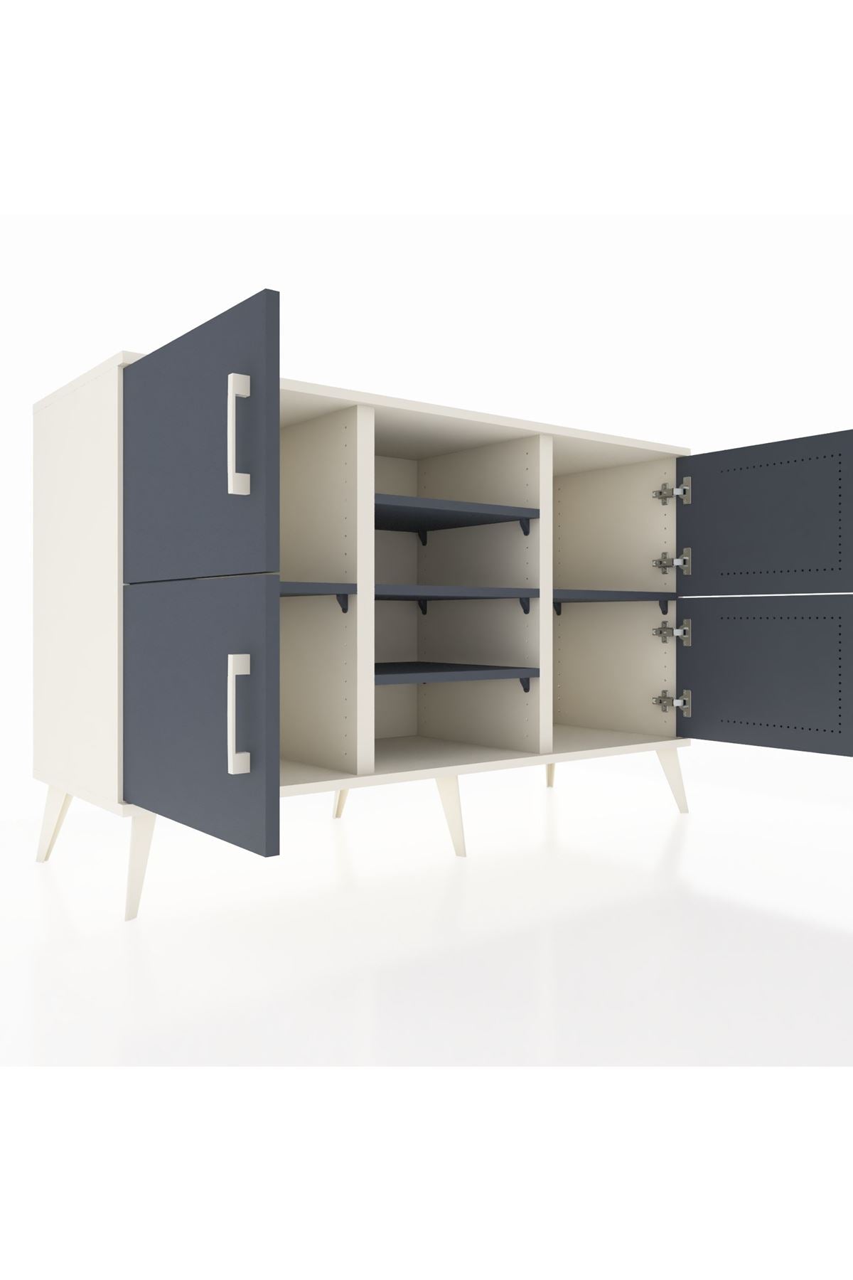 Kronos Konsol 5 Raflı 4 Kapaklı 132x59x83 - S606M034V08C