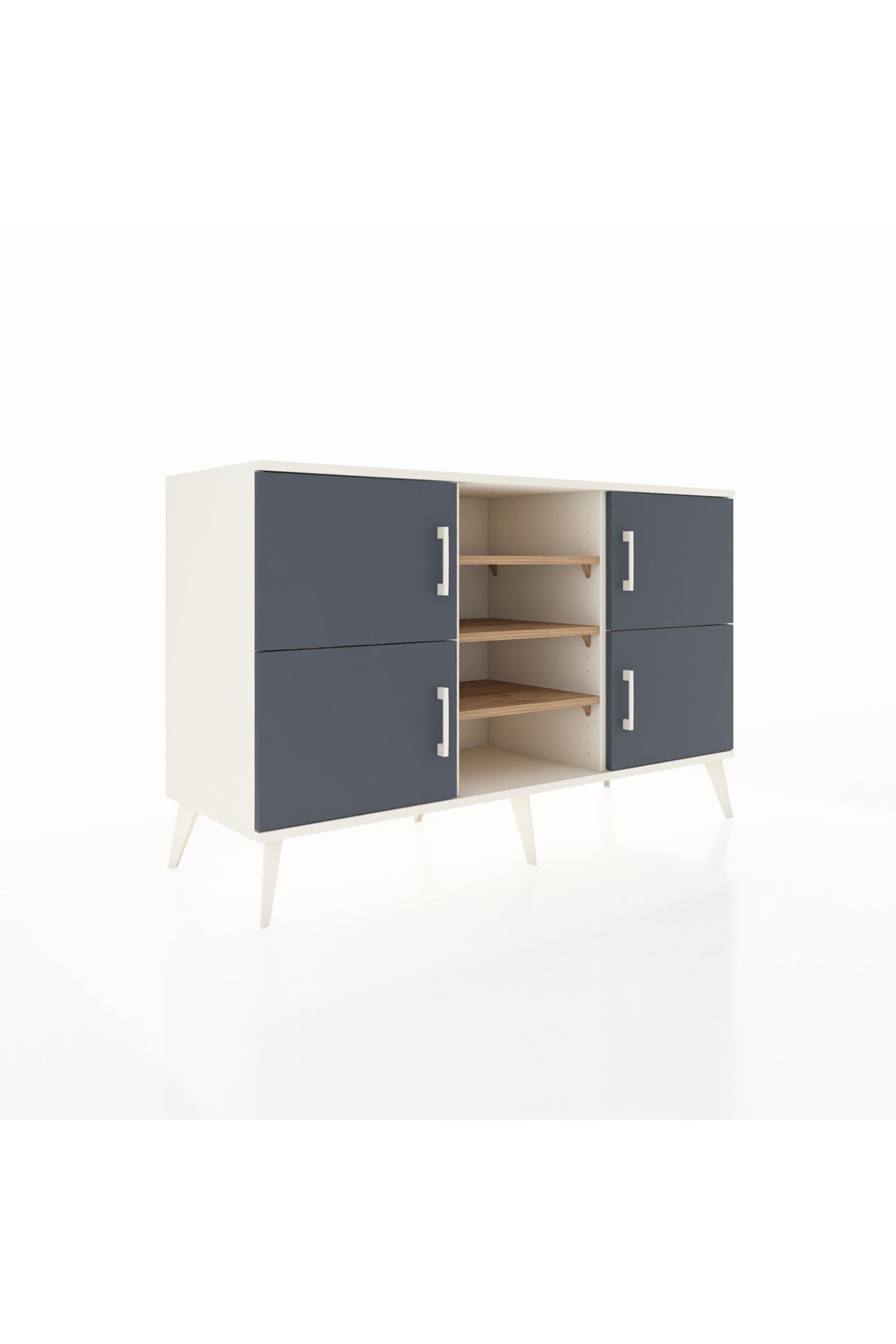 Kronos Konsol 5 Raflı 4 Kapaklı 132x59x83 - S606M034V09C