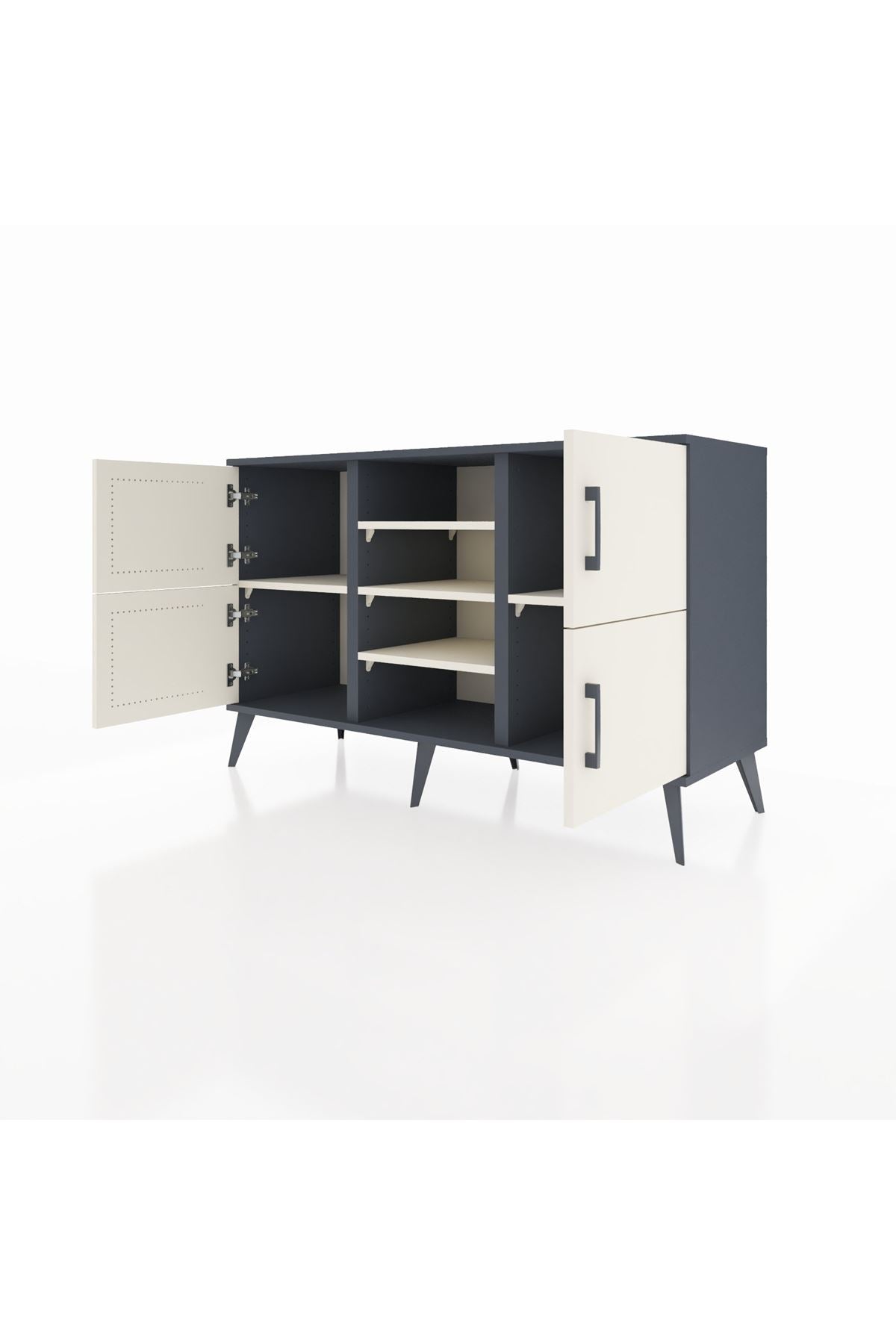 Kronos Konsol 5 Raflı 4 Kapaklı 132x59x83 - S606M034V13C
