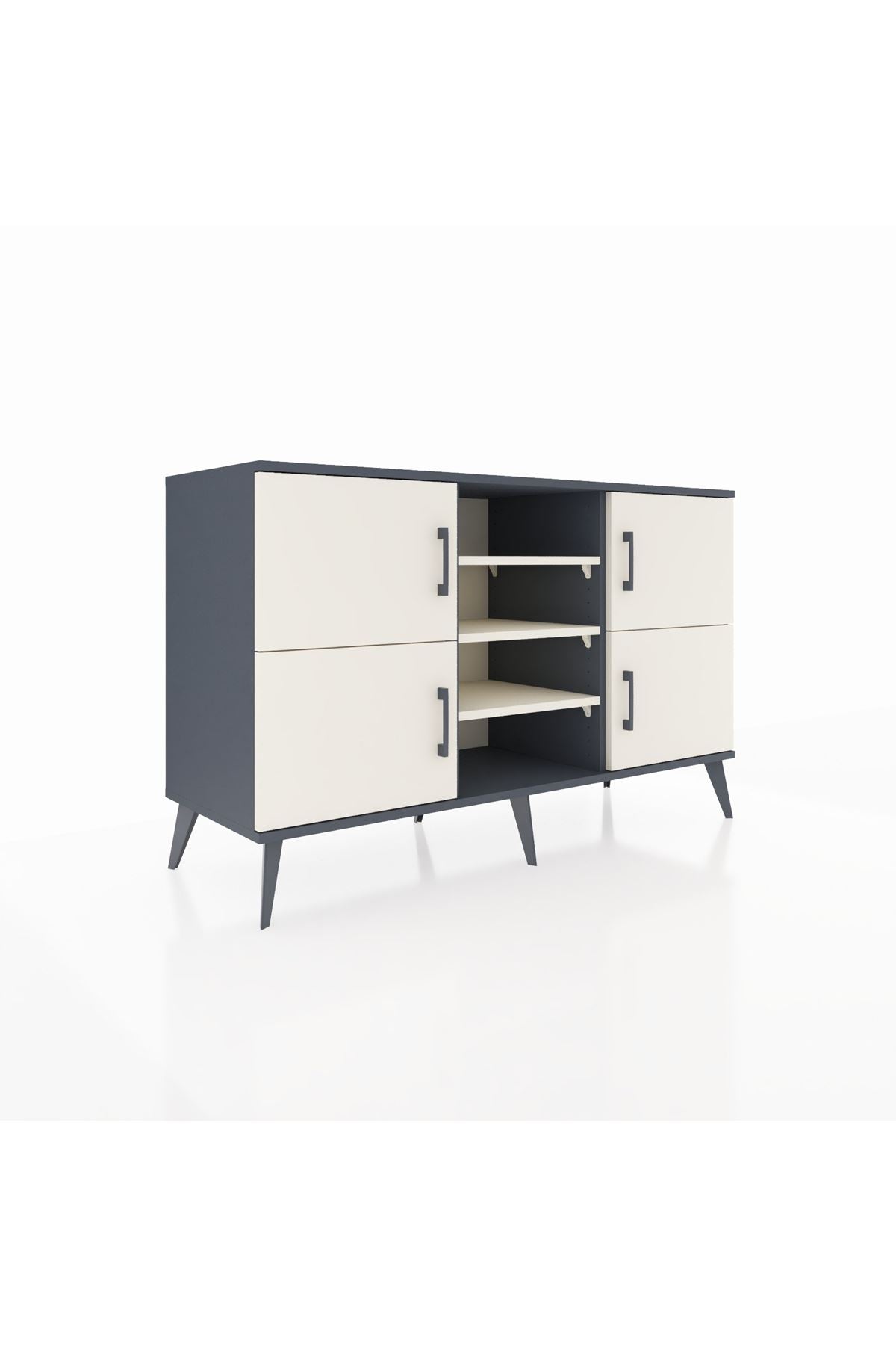 Kronos Konsol 5 Raflı 4 Kapaklı 132x59x83 - S606M034V13C