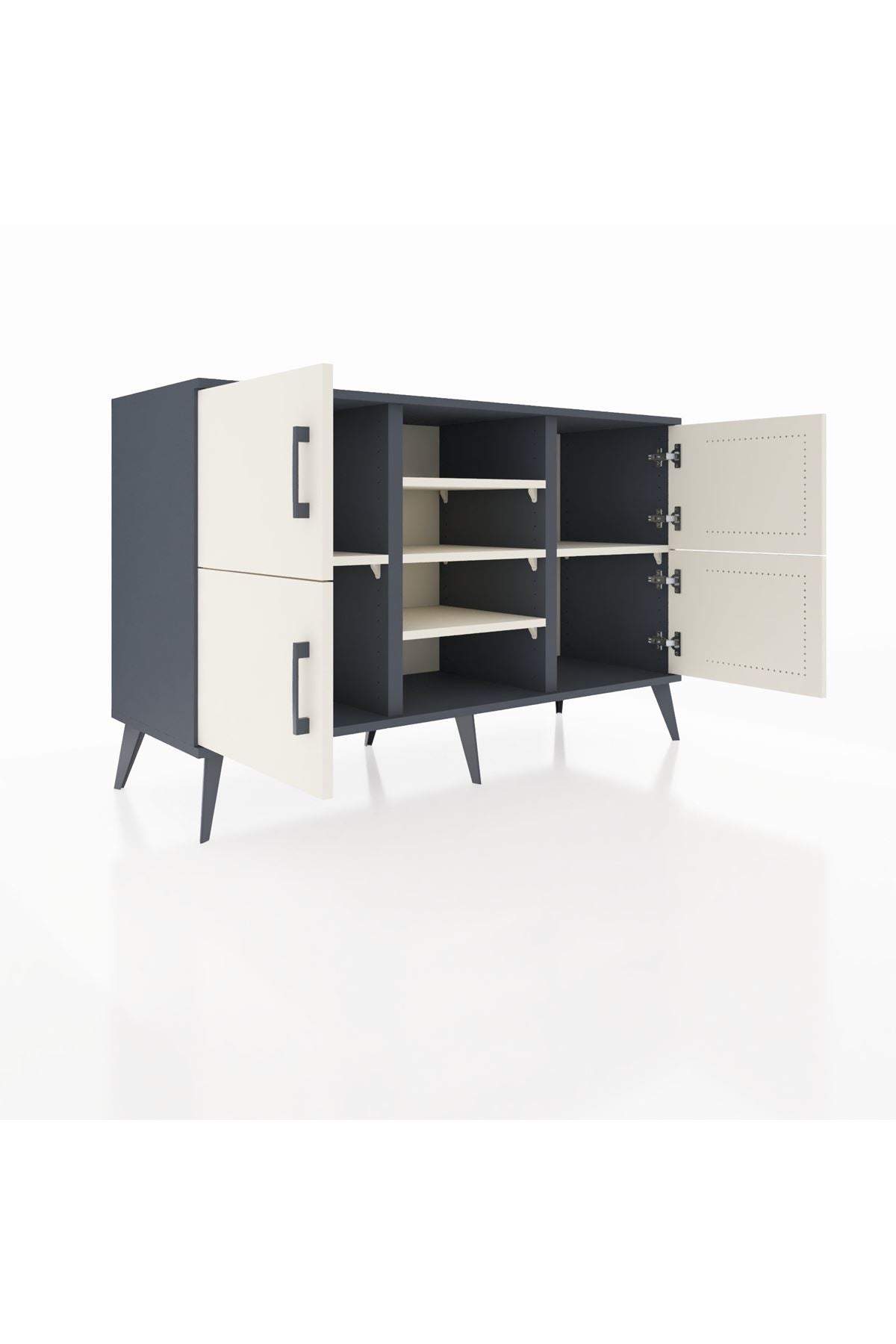 Kronos Konsol 5 Raflı 4 Kapaklı 132x59x83 - S606M034V13C