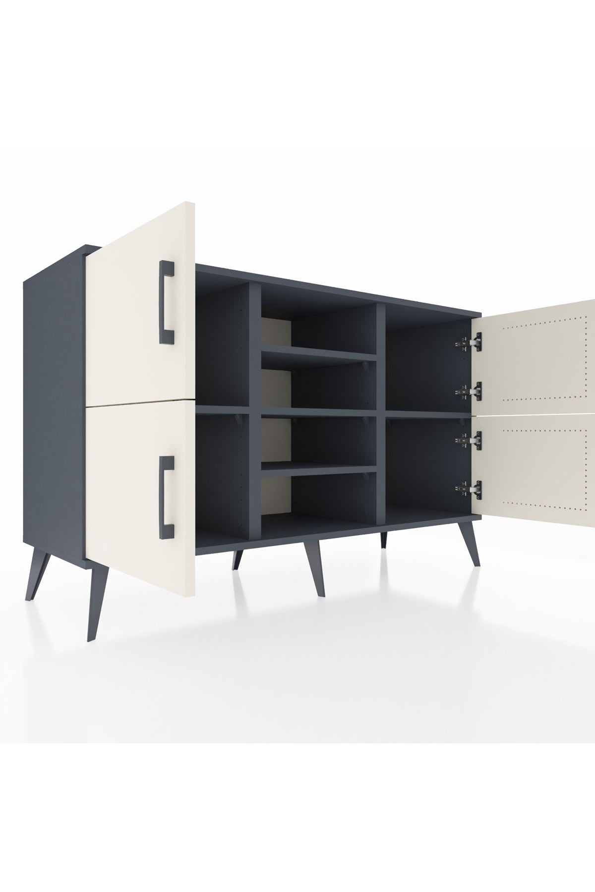 Kronos Konsol 5 Raflı 4 Kapaklı 132x59x83 - S606M034V14C