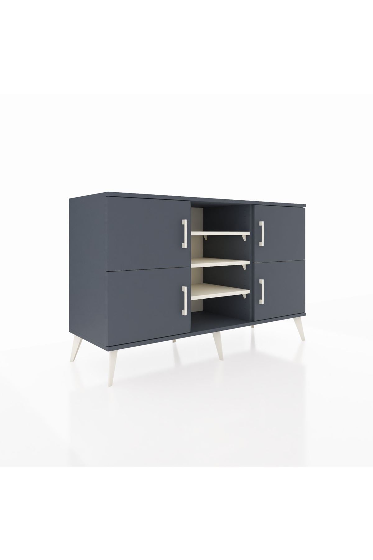 Kronos Konsol 5 Raflı 4 Kapaklı 132x59x83 - S606M034V16C