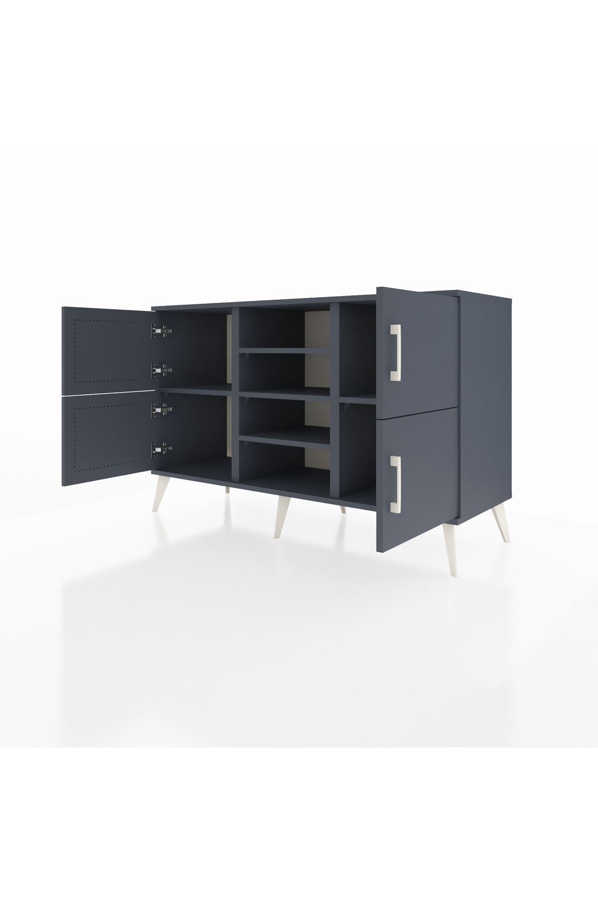 Kronos Konsol 5 Raflı 4 Kapaklı 132x59x83 - S606M034V17C