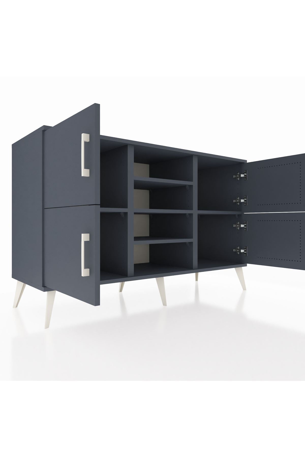 Kronos Konsol 5 Raflı 4 Kapaklı 132x59x83 - S606M034V17C