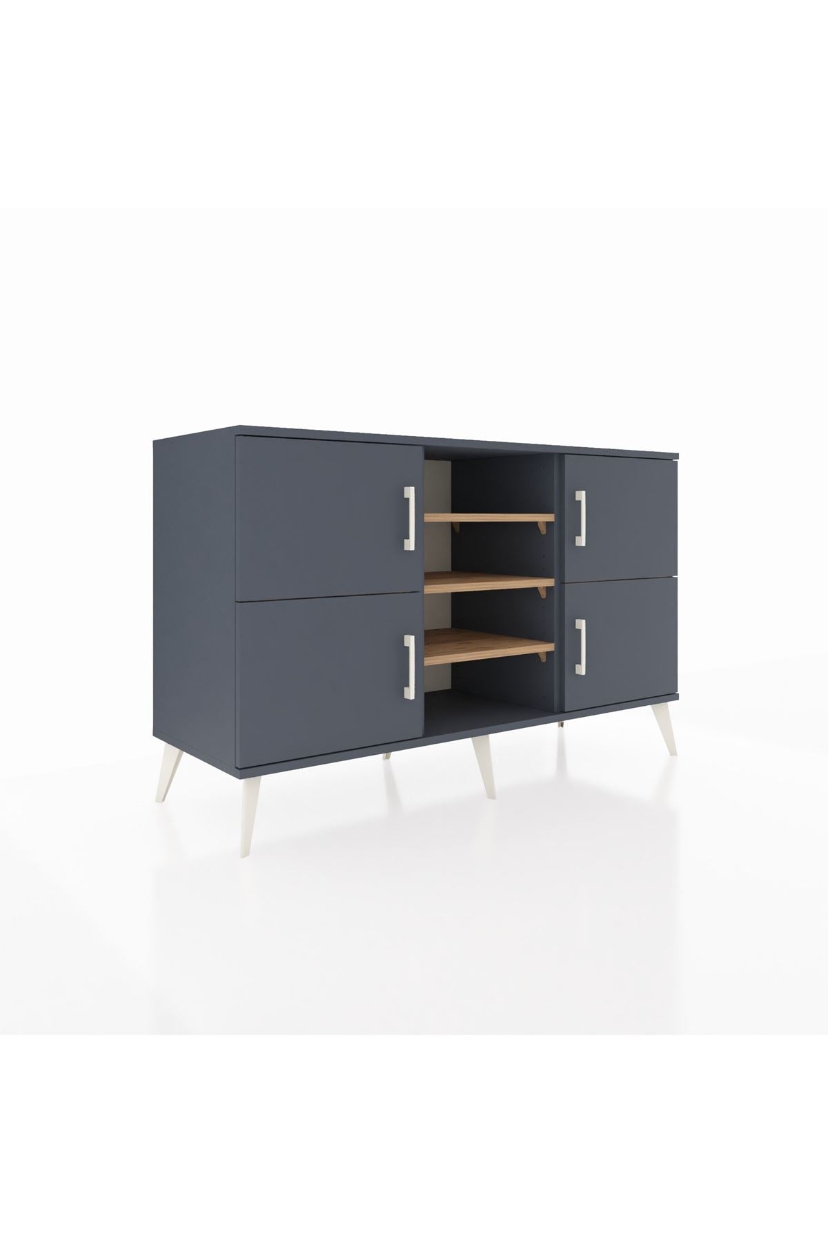 Kronos Konsol 5 Raflı 4 Kapaklı 132x59x83 - S606M034V18C