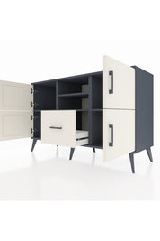 Kronos Konsol 4 Raflı Tek Çekmeceli 4 Kapaklı 132x59x83 - S606M035V13C